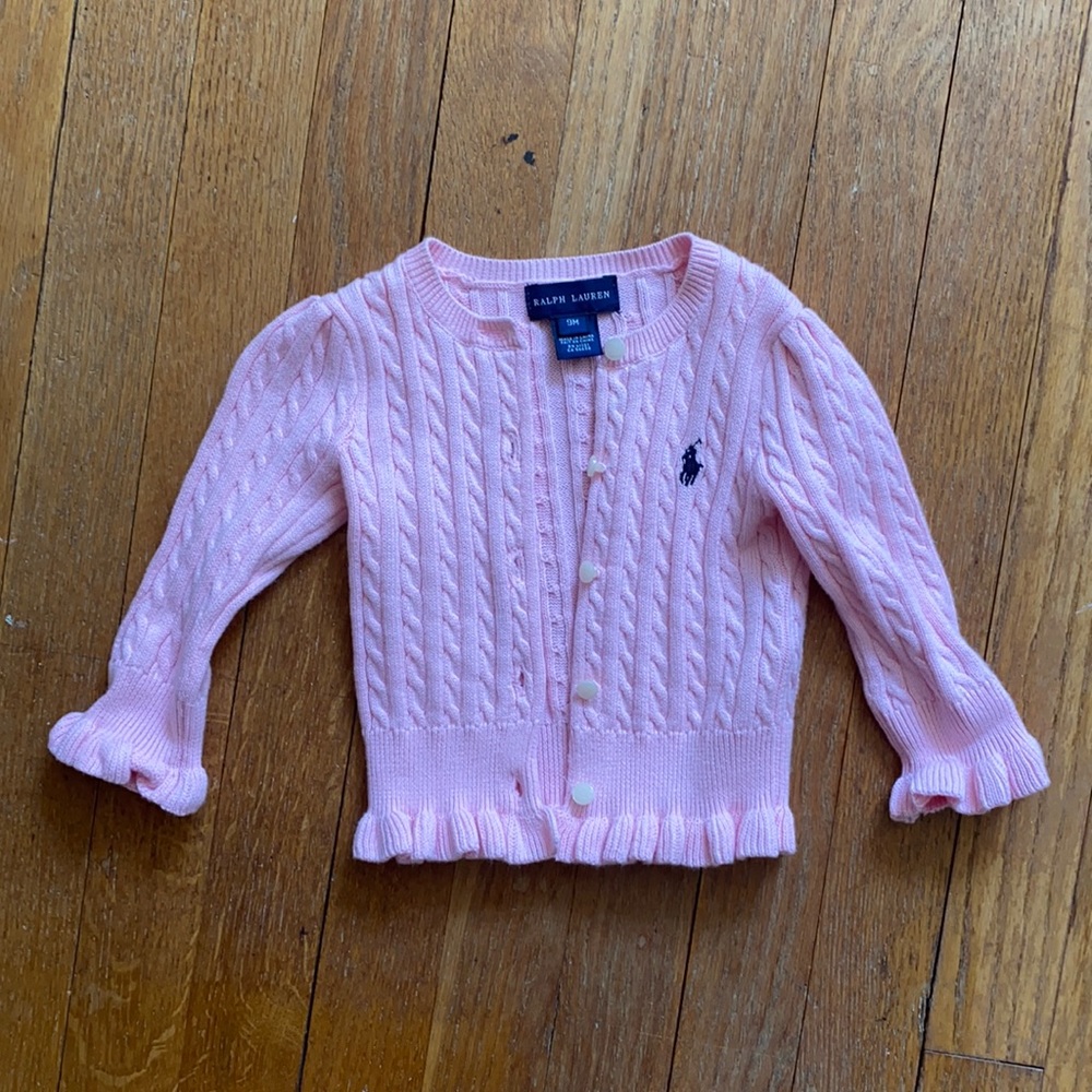 Ralph Lauren - Baby Pink Cardigan - 9m